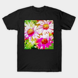 Bright Summer Nature Power Art Flowers T-Shirt